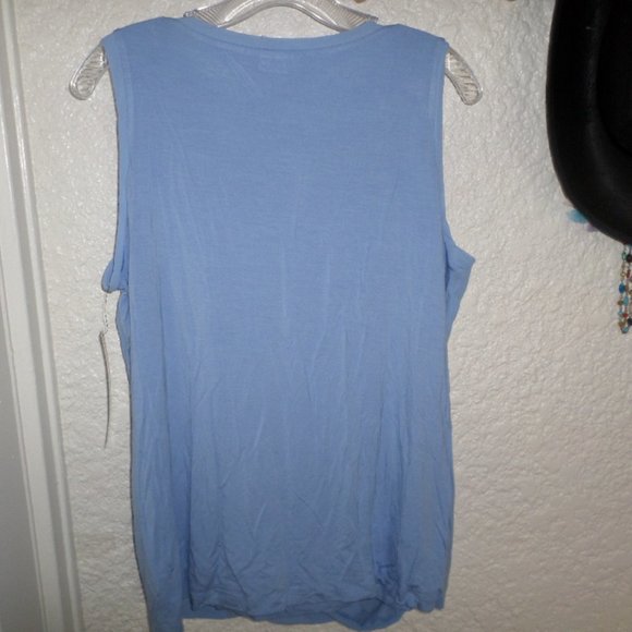 DKNY Cross Bodice Sleeveless Top NWT L - Picture 2 of 5